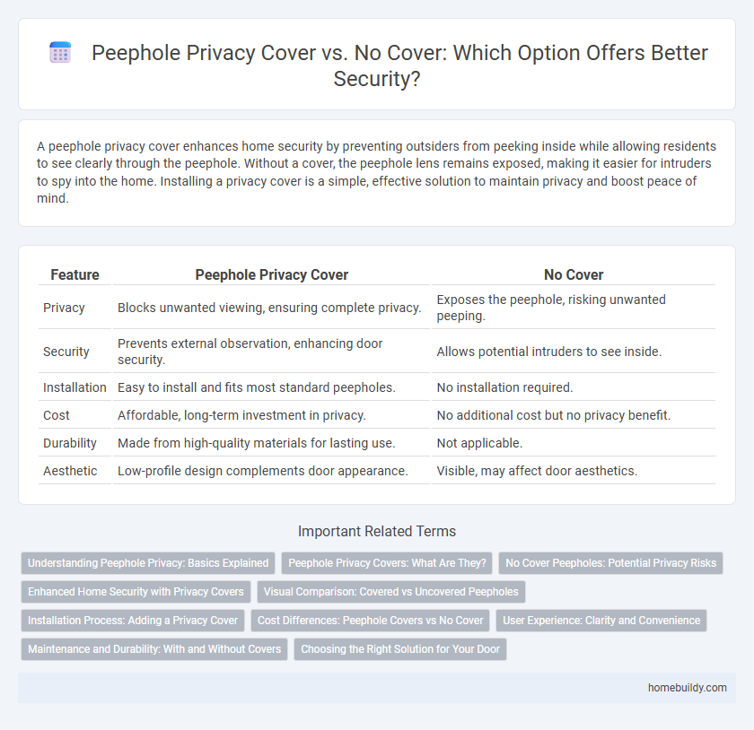 Peephole Privacy Cover vs. No Cover: Which Option Offers Better Security?