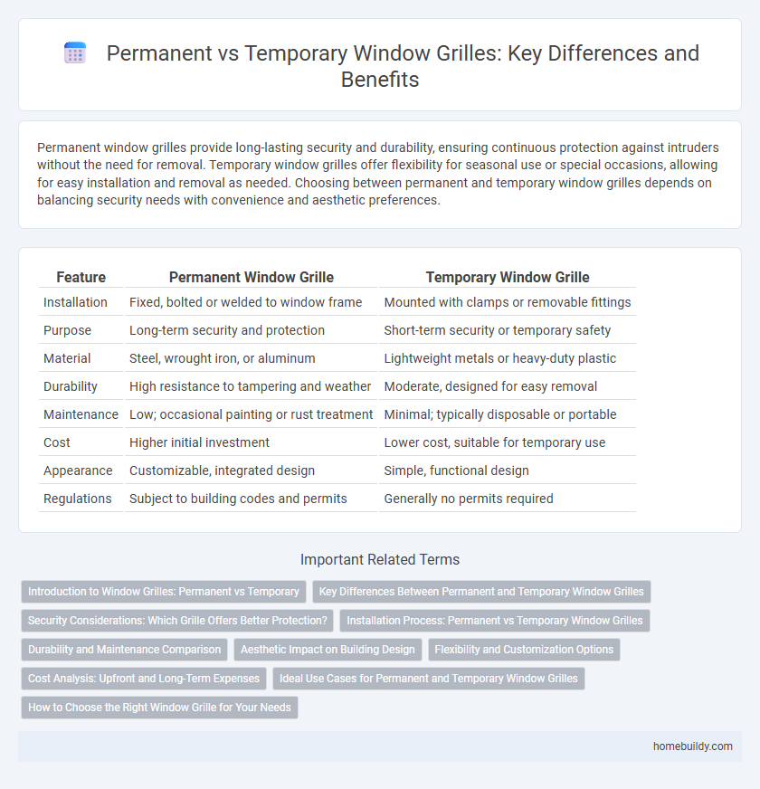 Permanent vs Temporary Window Grilles: Key Differences and Benefits