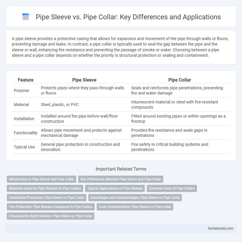 Pipe Sleeve vs. Pipe Collar: Key Differences and Applications