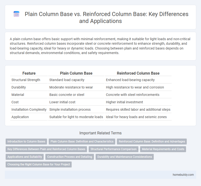 Plain Column Base vs. Reinforced Column Base: Key Differences and Applications