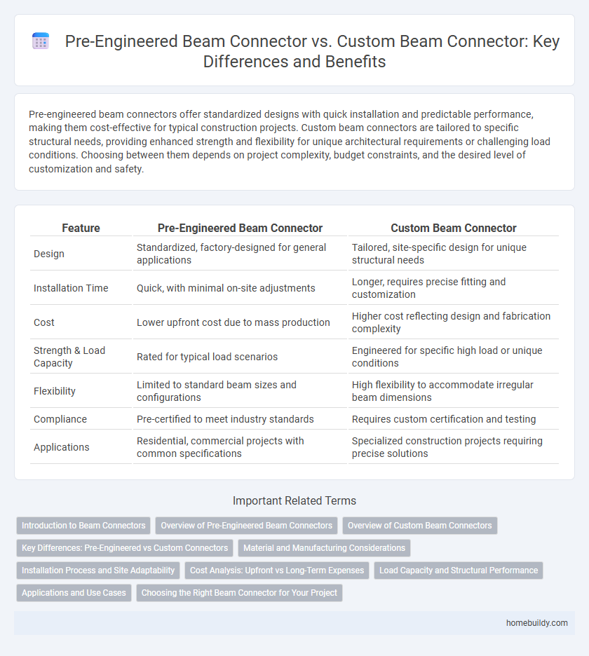 Pre-Engineered Beam Connector vs. Custom Beam Connector: Key Differences and Benefits