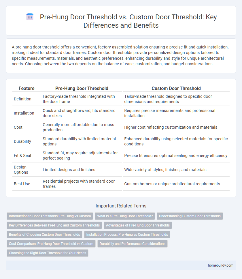 Pre-Hung Door Threshold vs. Custom Door Threshold: Key Differences and Benefits