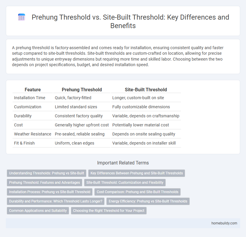 Prehung Threshold vs. Site-Built Threshold: Key Differences and Benefits