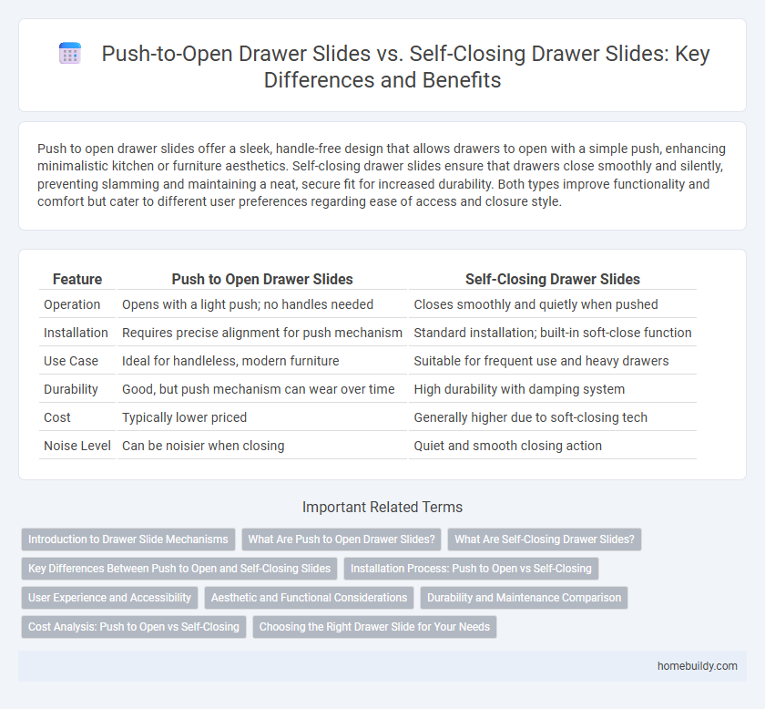 Push-to-Open Drawer Slides vs. Self-Closing Drawer Slides: Key Differences and Benefits