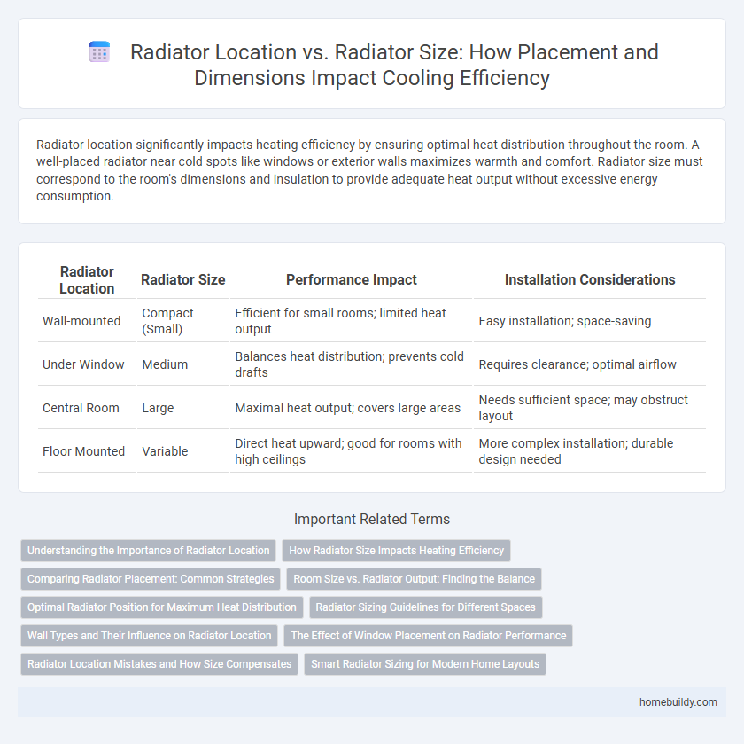 Radiator Location vs. Radiator Size: How Placement and Dimensions Impact Cooling Efficiency