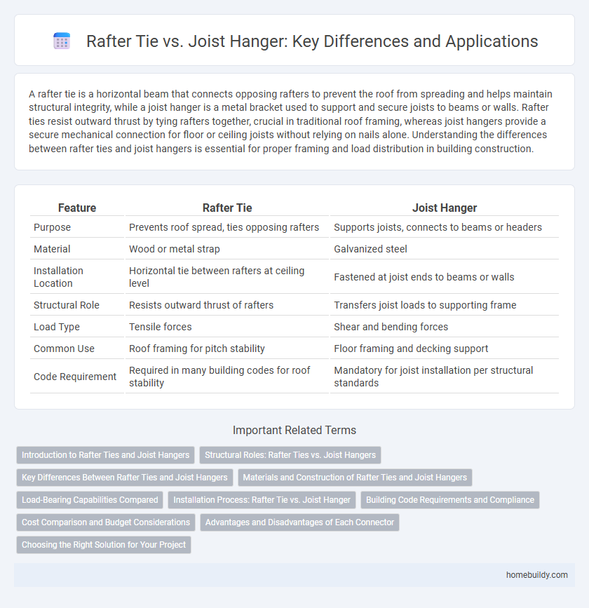 Rafter Tie vs. Joist Hanger: Key Differences and Applications
