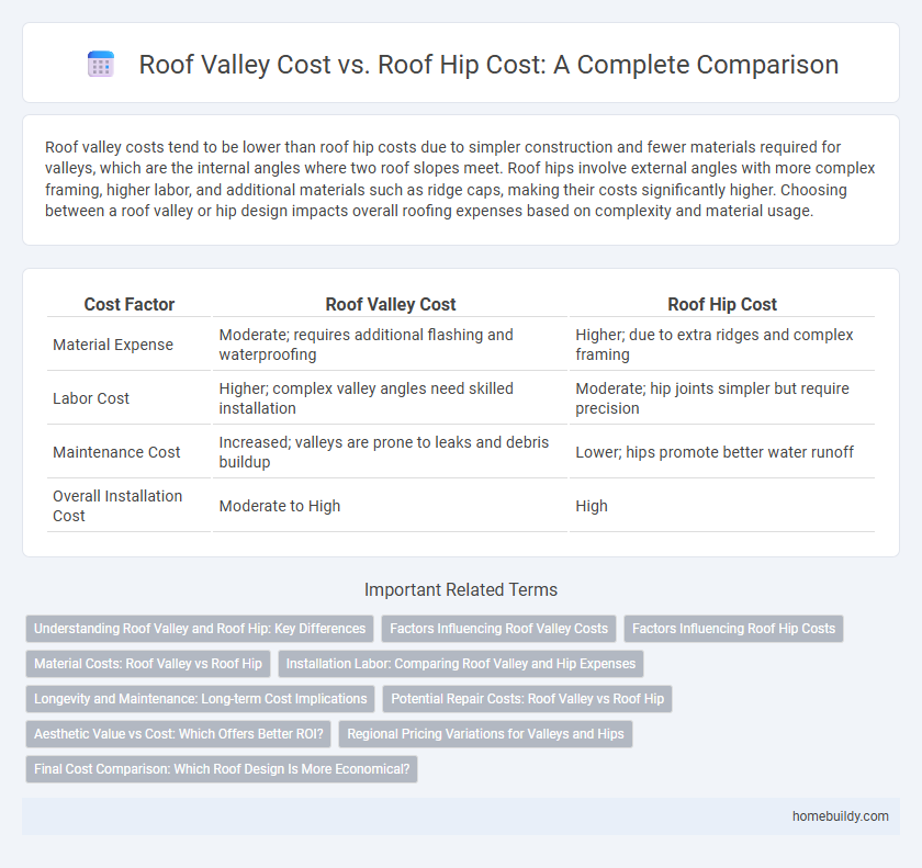 Roof Valley Cost vs. Roof Hip Cost: A Complete Comparison