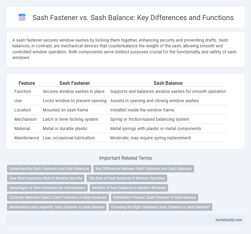 Sash Fastener vs. Sash Balance: Key Differences and Functions