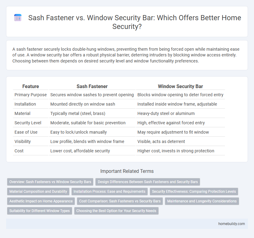 Sash Fastener vs. Window Security Bar: Which Offers Better Home Security?