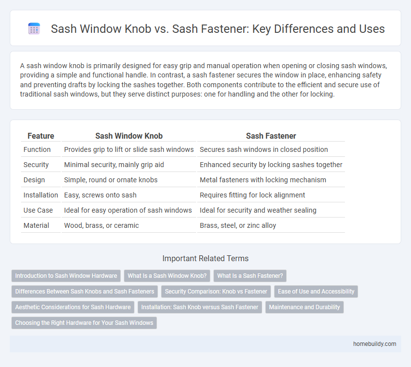 Sash Window Knob vs. Sash Fastener: Key Differences and Uses