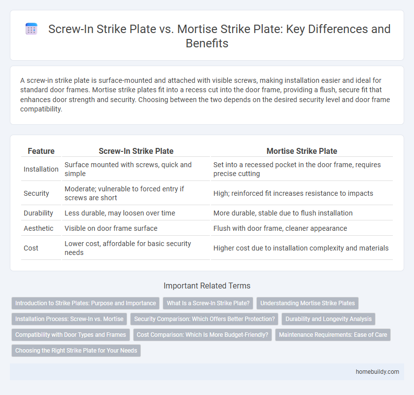 Screw-In Strike Plate vs. Mortise Strike Plate: Key Differences and Benefits