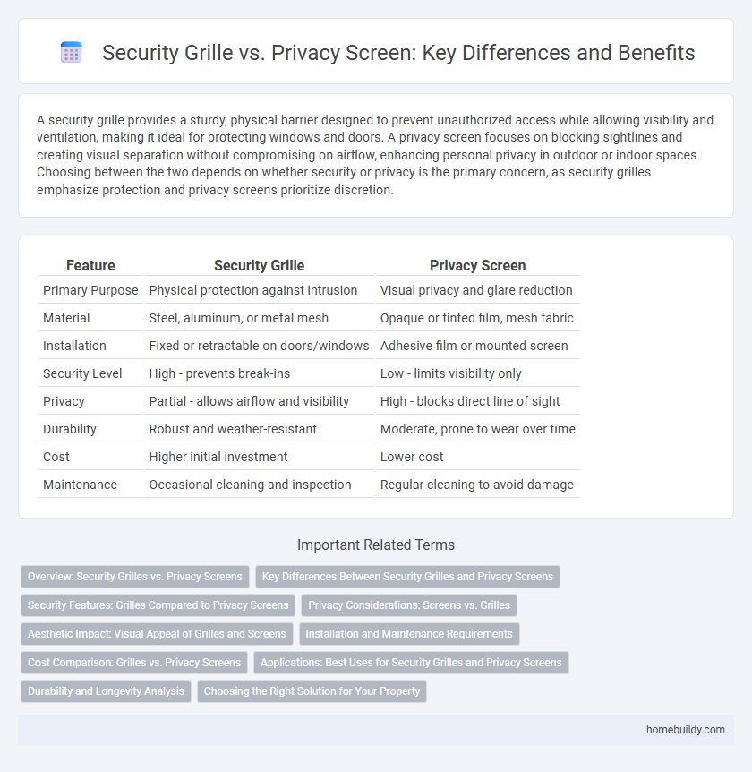 Security Grille vs. Privacy Screen: Key Differences and Benefits