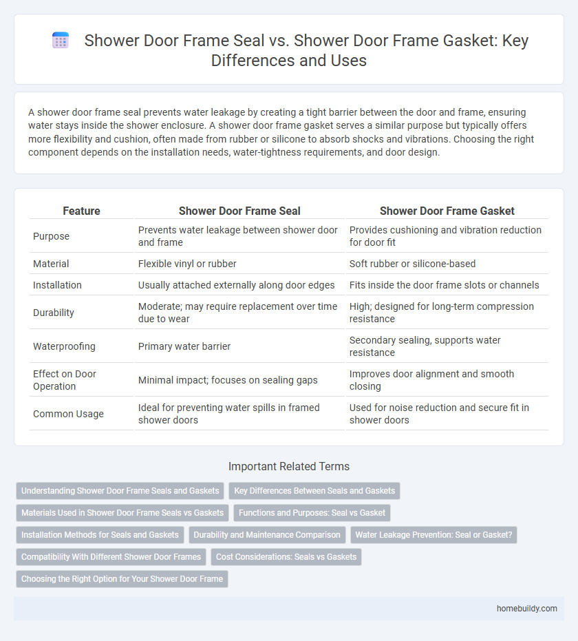 Shower Door Frame Seal vs. Shower Door Frame Gasket: Key Differences and Uses
