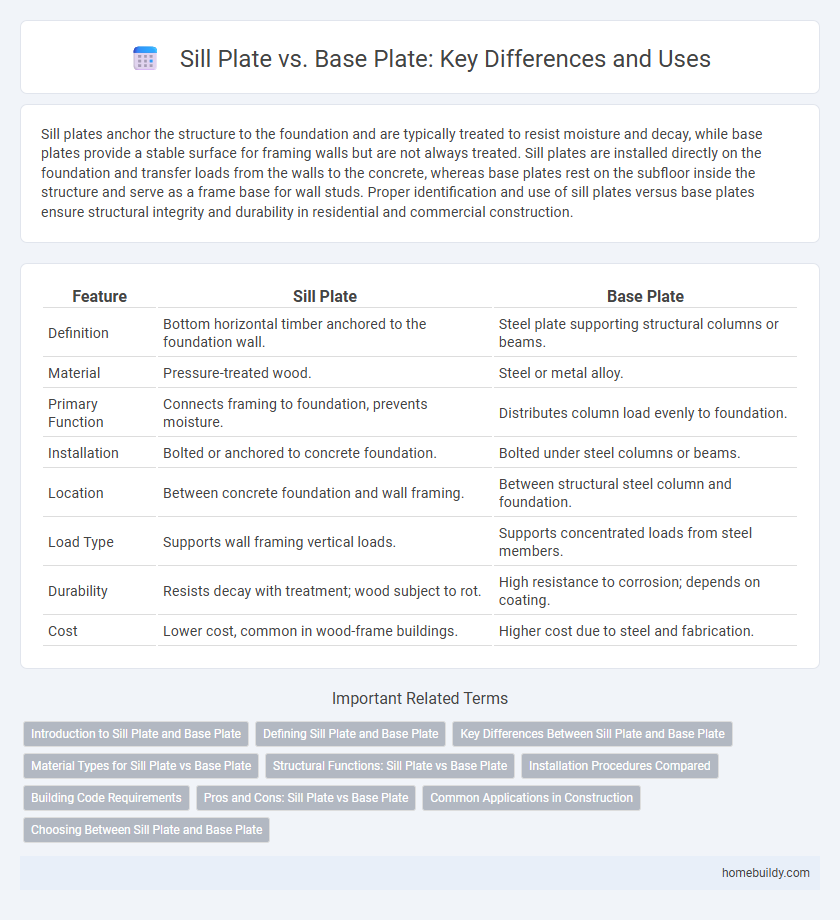 Sill Plate vs. Base Plate: Key Differences and Uses