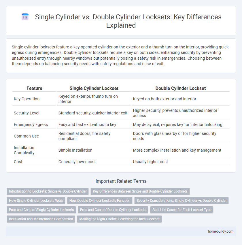 Single Cylinder vs. Double Cylinder Locksets: Key Differences Explained