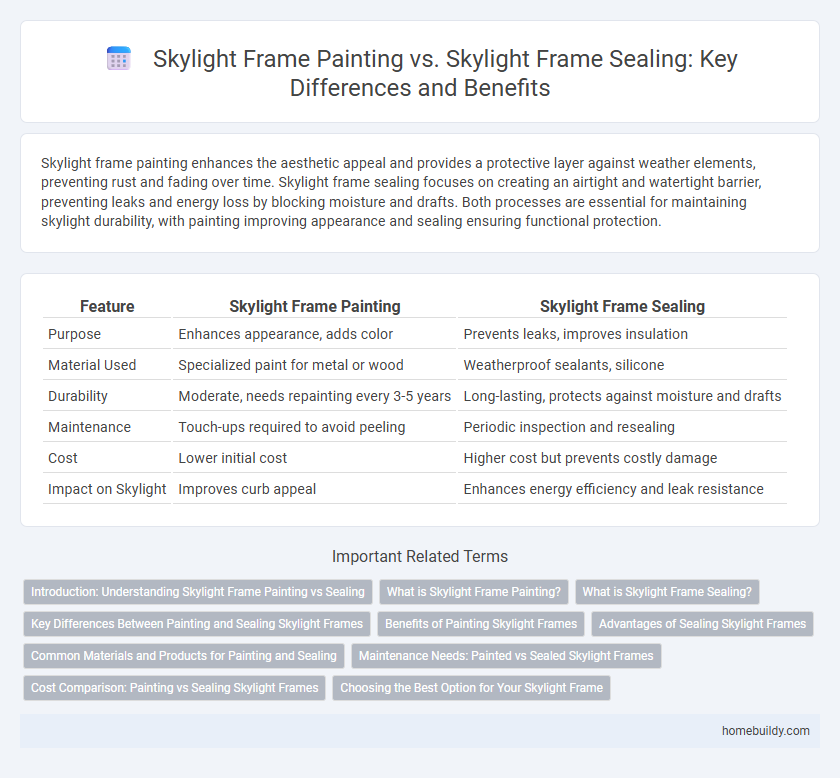 Skylight Frame Painting vs. Skylight Frame Sealing: Key Differences and Benefits