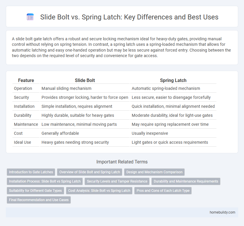Slide Bolt vs. Spring Latch: Key Differences and Best Uses