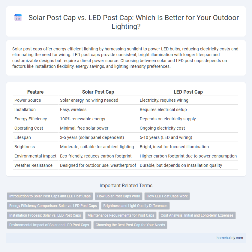 Solar Post Cap vs. LED Post Cap: Which Is Better for Your Outdoor Lighting?