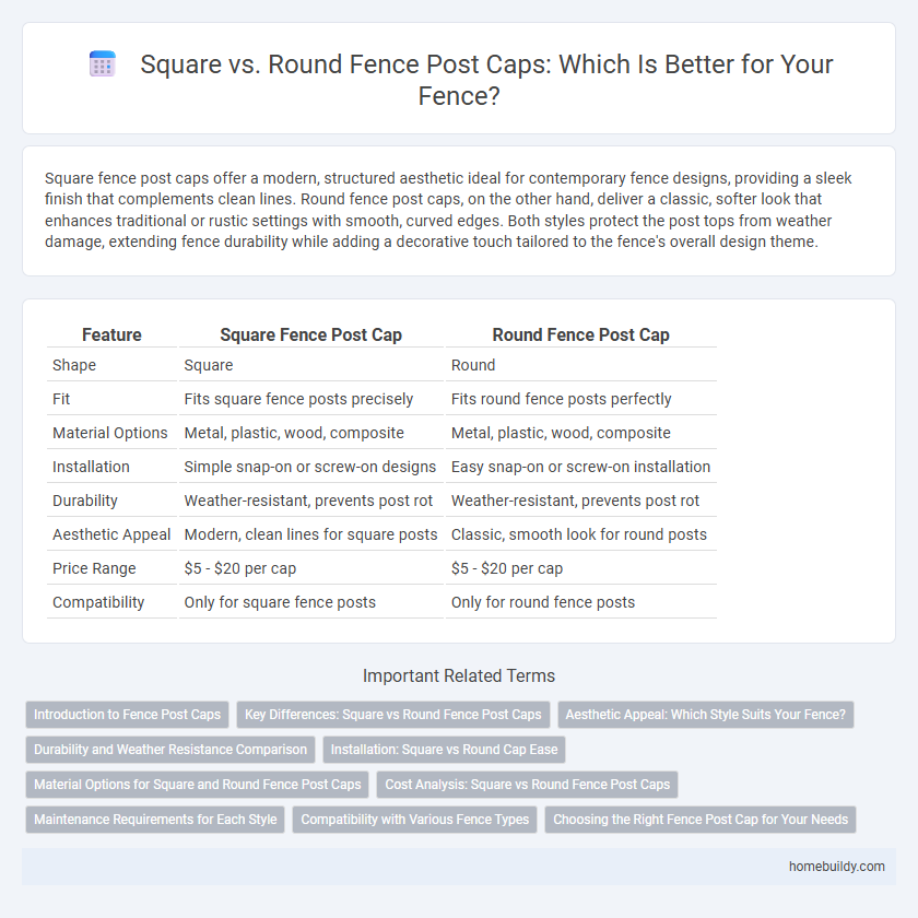 Square vs. Round Fence Post Caps: Which Is Better for Your Fence?