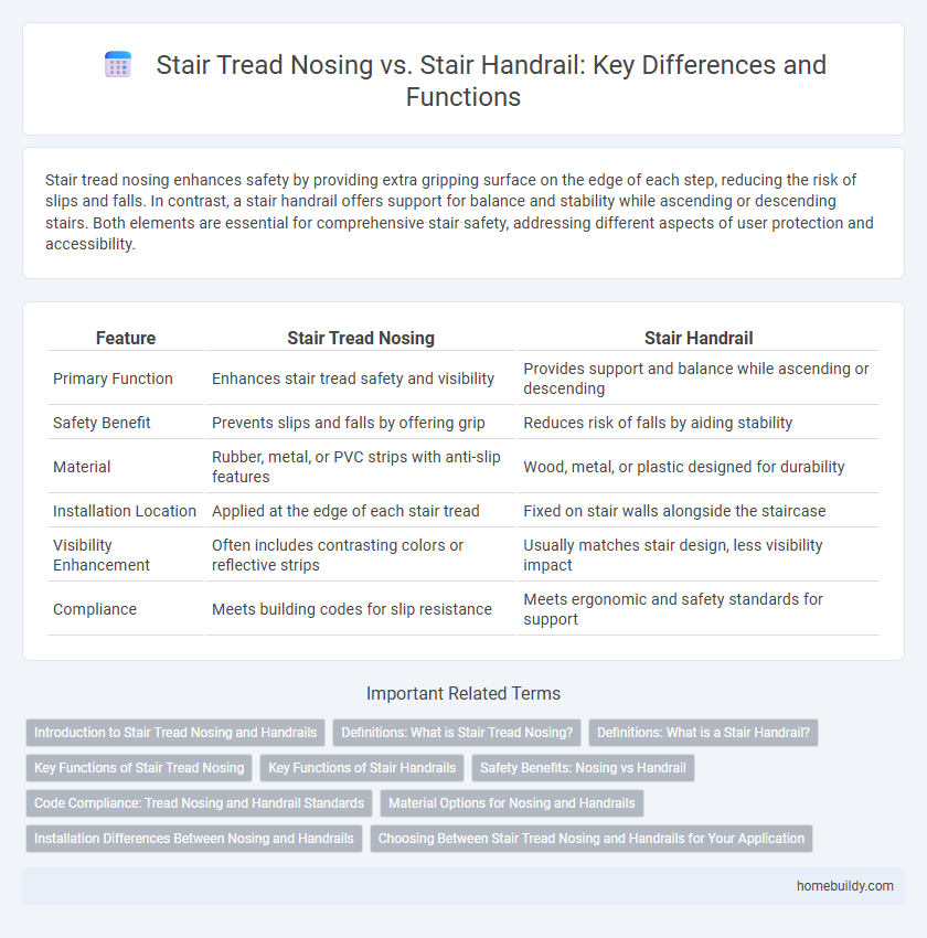Stair Tread Nosing vs. Stair Handrail: Key Differences and Functions
