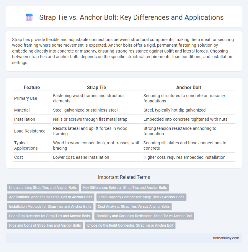 Strap Tie vs. Anchor Bolt: Key Differences and Applications