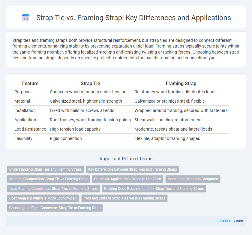 Strap Tie vs. Framing Strap: Key Differences and Applications