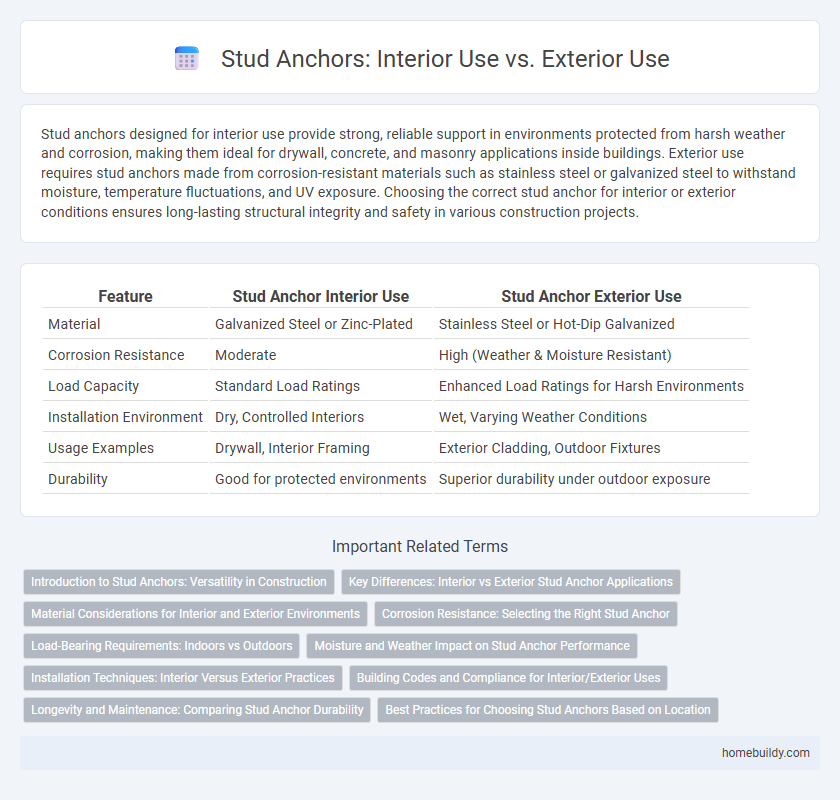 Stud Anchors: Interior Use vs. Exterior Use
