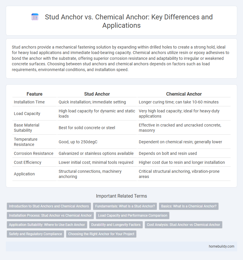Stud Anchor vs. Chemical Anchor: Key Differences and Applications