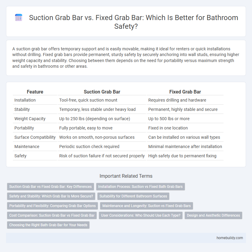 Suction Grab Bar vs. Fixed Grab Bar: Which Is Better for Bathroom Safety?