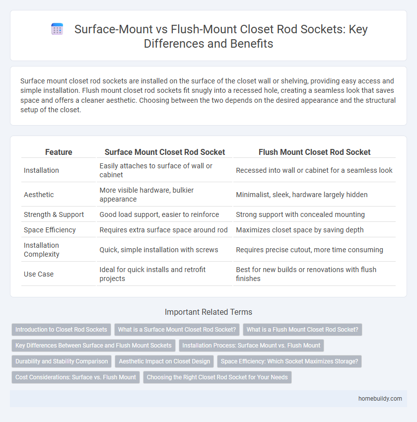 Surface-Mount vs Flush-Mount Closet Rod Sockets: Key Differences and Benefits