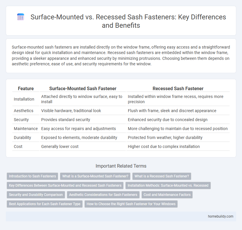 Surface-Mounted vs. Recessed Sash Fasteners: Key Differences and Benefits