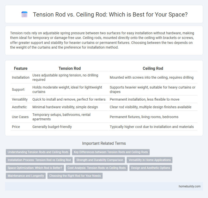 Tension Rod vs. Ceiling Rod: Which is Best for Your Space?