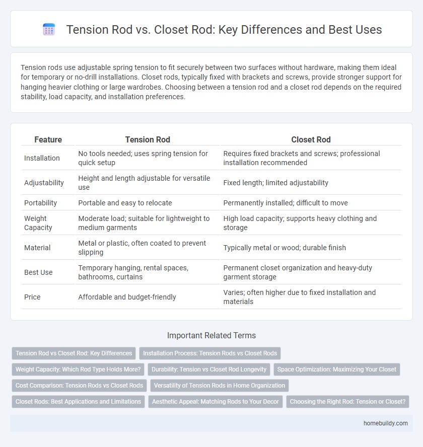Tension Rod vs. Closet Rod: Key Differences and Best Uses