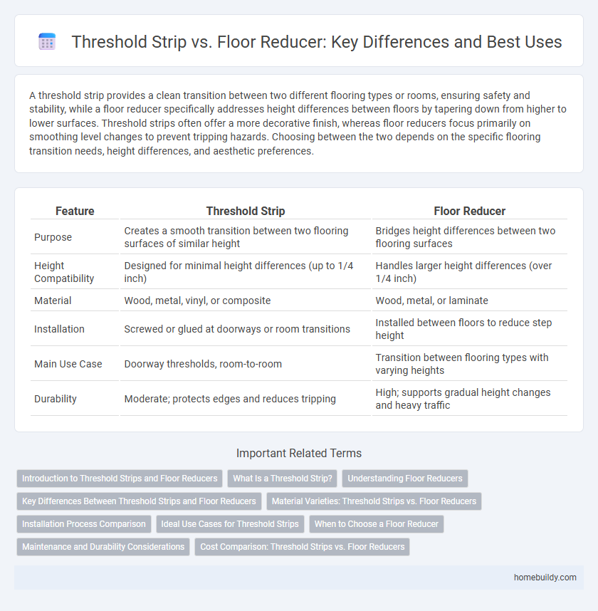Threshold Strip vs. Floor Reducer: Key Differences and Best Uses