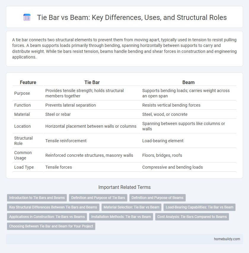 Tie Bar vs Beam: Key Differences, Uses, and Structural Roles