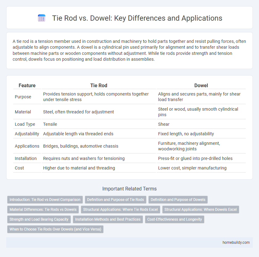 Tie Rod vs. Dowel: Key Differences and Applications