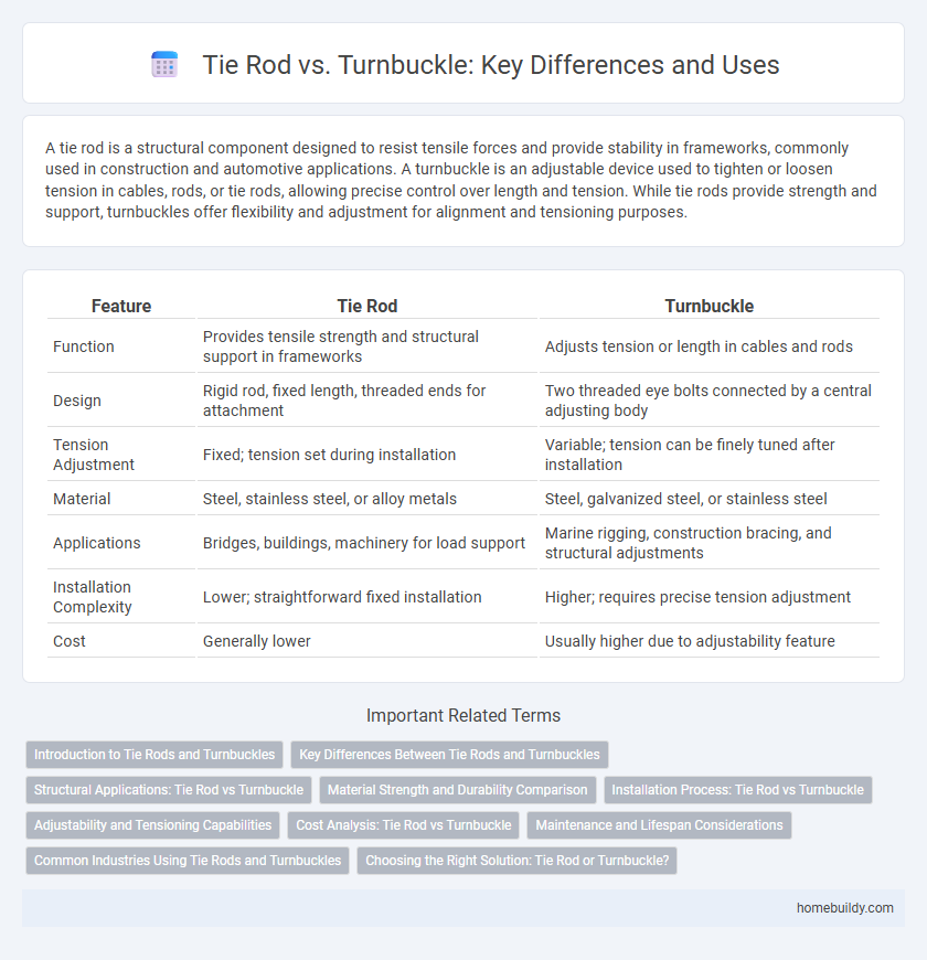 Tie Rod vs. Turnbuckle: Key Differences and Uses