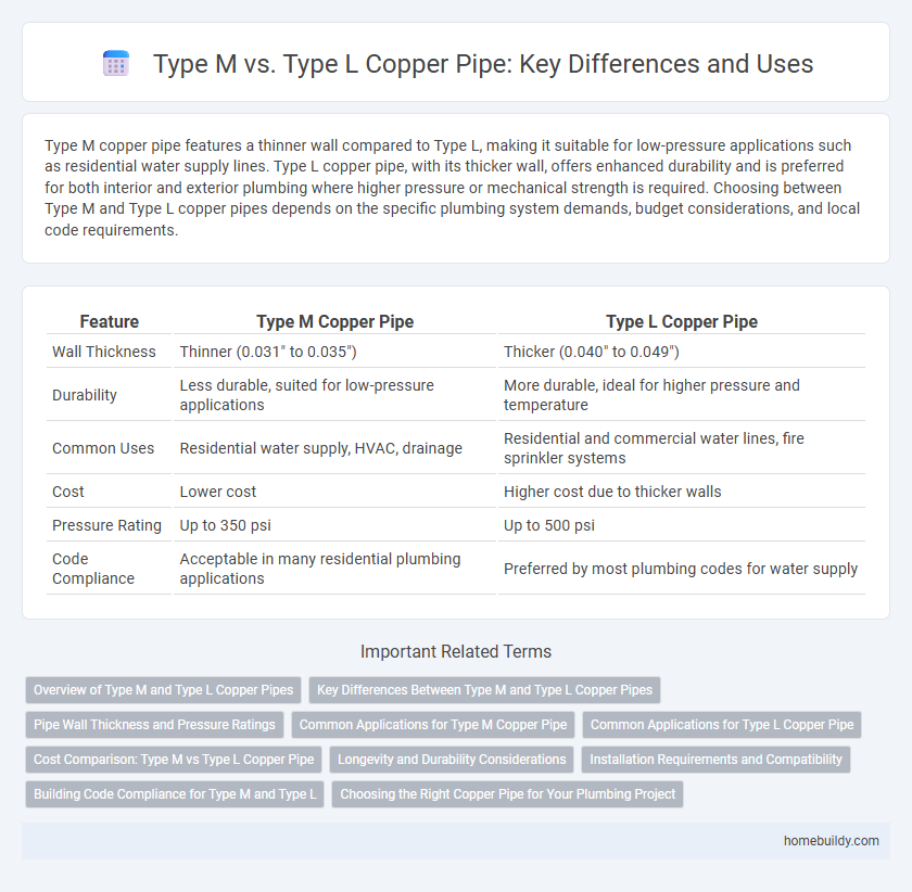 Type M vs. Type L Copper Pipe: Key Differences and Uses