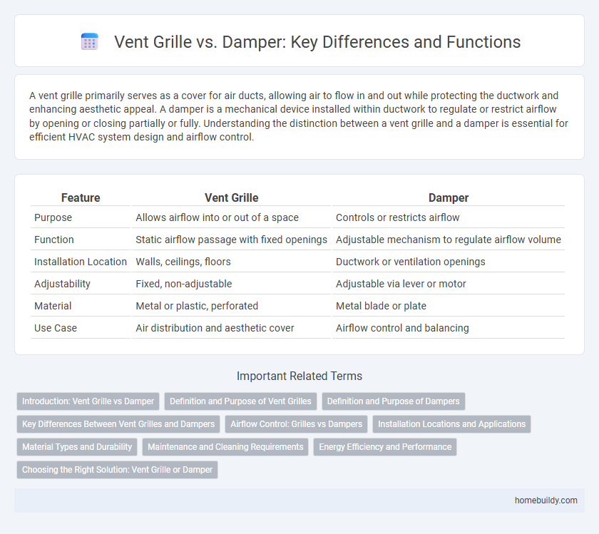 Vent Grille vs. Damper: Key Differences and Functions