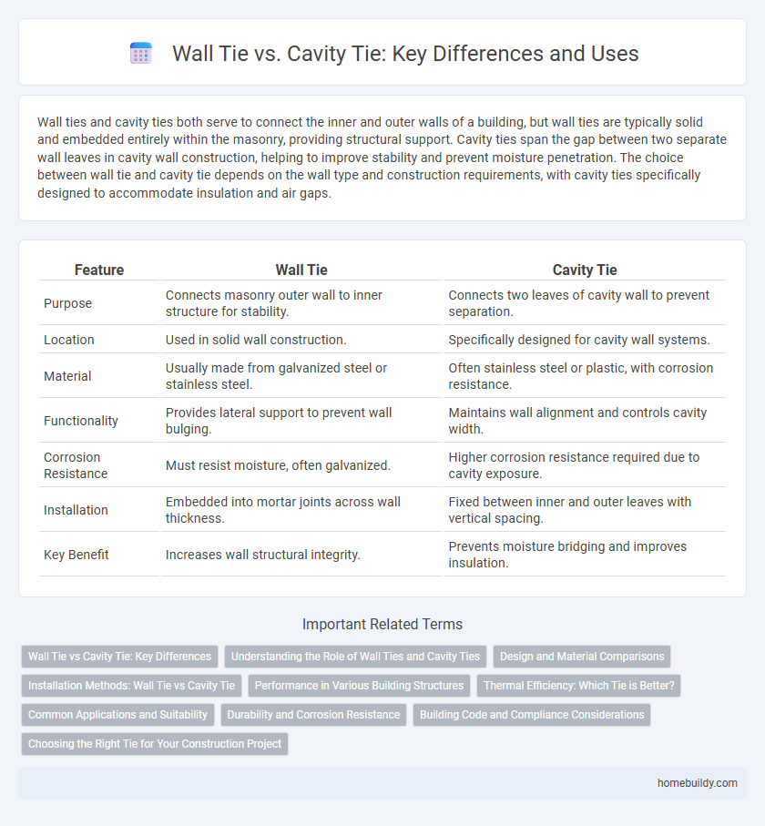 Wall Tie vs. Cavity Tie: Key Differences and Uses