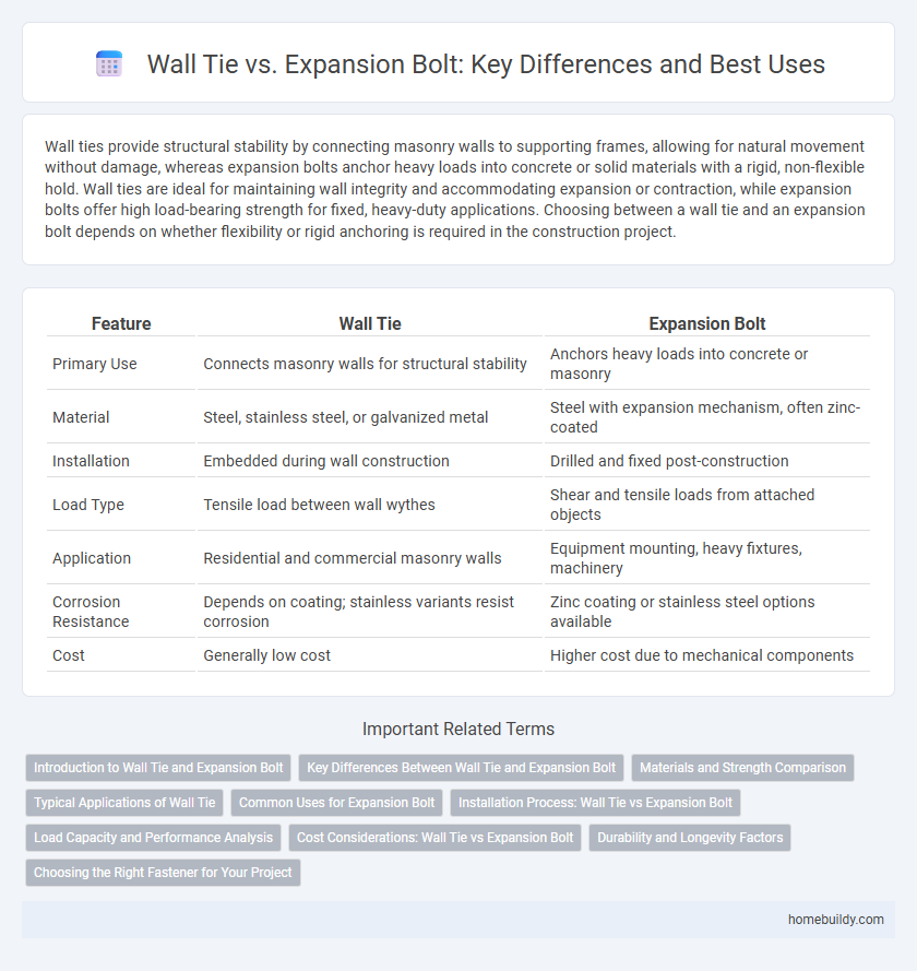 Wall Tie vs. Expansion Bolt: Key Differences and Best Uses