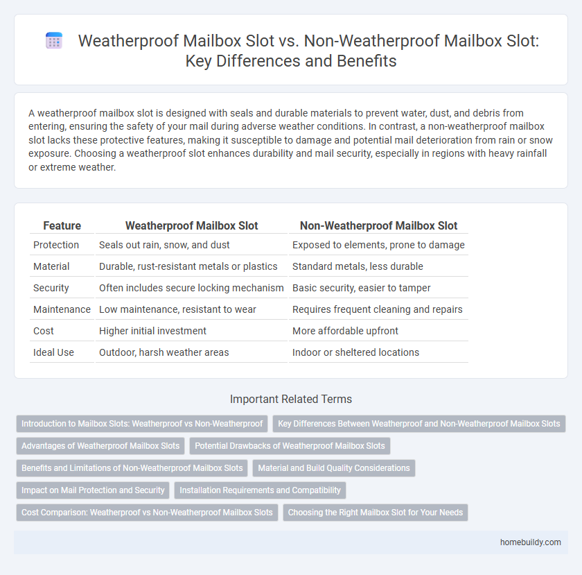 Weatherproof Mailbox Slot vs. Non-Weatherproof Mailbox Slot: Key Differences and Benefits