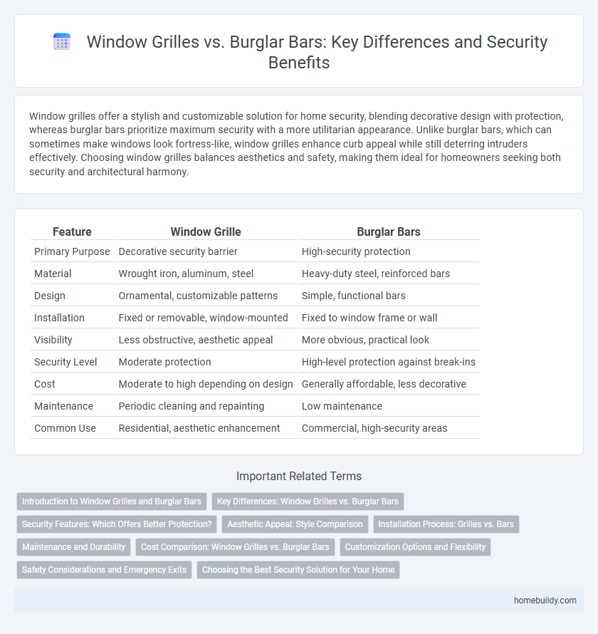 Window Grilles vs. Burglar Bars: Key Differences and Security Benefits