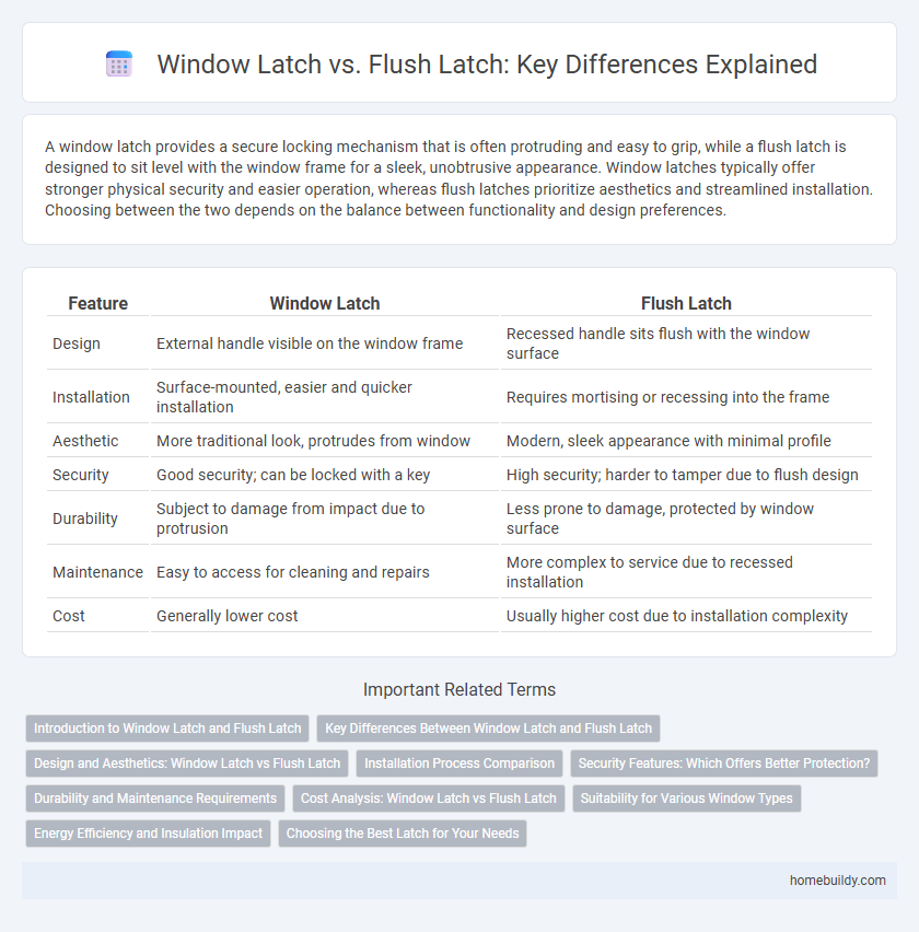Window Latch vs. Flush Latch: Key Differences Explained