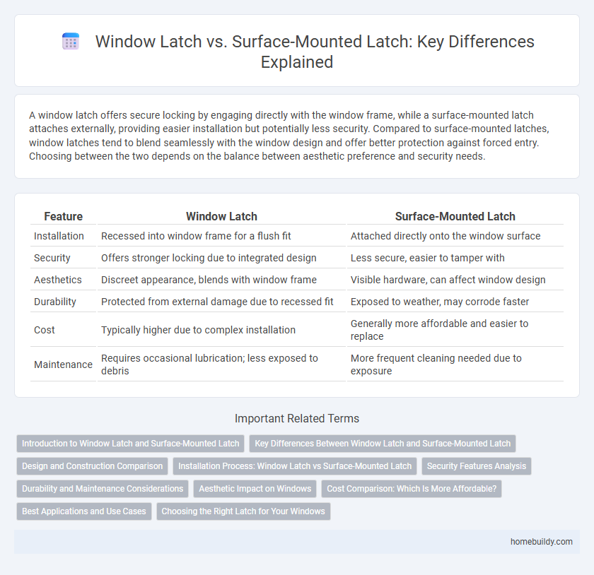 Window Latch vs. Surface-Mounted Latch: Key Differences Explained
