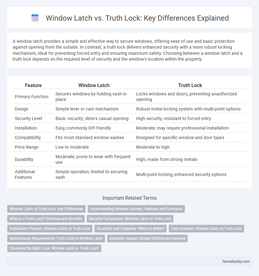 Window Latch vs. Truth Lock: Key Differences Explained