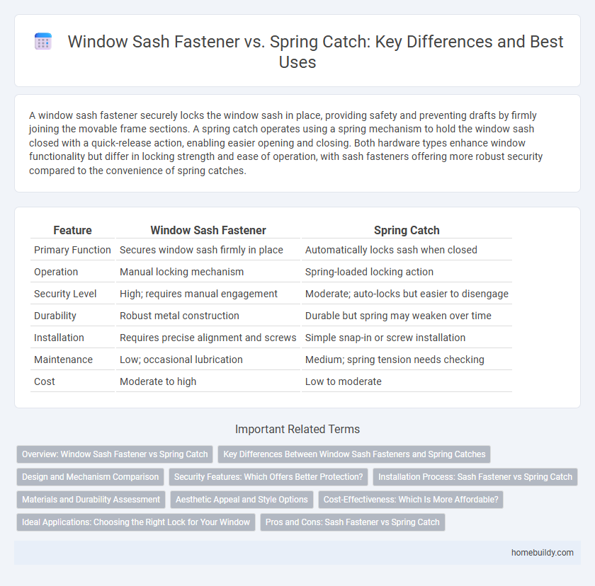 Window Sash Fastener vs. Spring Catch: Key Differences and Best Uses