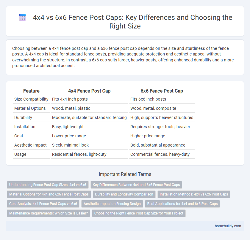 4x4 vs 6x6 Fence Post Caps: Key Differences and Choosing the Right Size