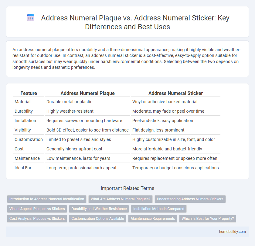 Address Numeral Plaque vs. Address Numeral Sticker: Key Differences and Best Uses