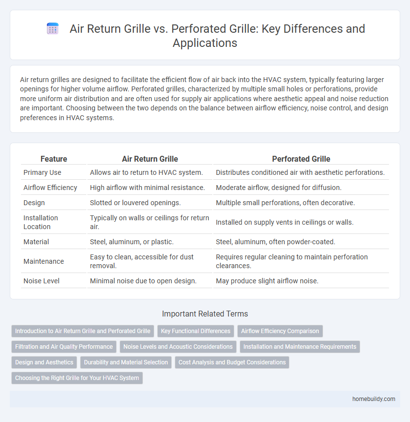 Air Return Grille vs. Perforated Grille: Key Differences and Applications